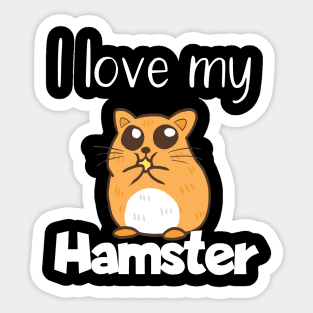 Pet I talk to my hamster Sticker